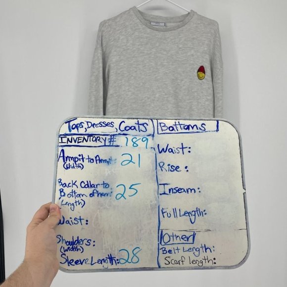 Ami Paris Alexandre Mattiusi Smiley patch crewneck pullover medium Heather grey - Picture 15 of 16